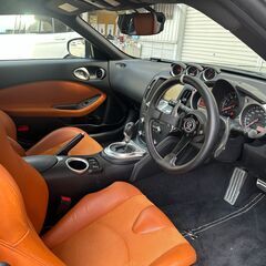 修復歴無し 車検R8/7まで Z34 バージョンT 内外装美車 カスタム多数 社外マフラー 社外ボンネット 車高調!! VQ37VHR 336psエンジン!!の画像