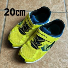 瞬足　シュンソク SYUNSOKU キッズ　スニーカー　蛍光イエ...