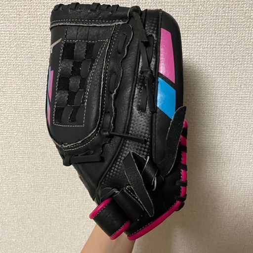 ミズノ（Mizuno） 軟式グローブ 右投用 11インチ ブラック×ピンク