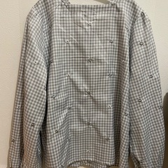 パラビオン　刺繍チェックブラウスの画像