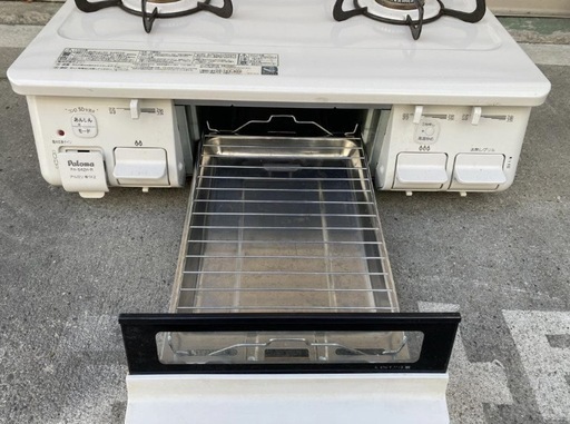 A446◆パロマ 都市ガス用ガスコンロ 右強火力 安全機能、ホース付