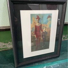 ポスター額縁パブロ・ピカソ☆曲芸師と幼いアルルカン