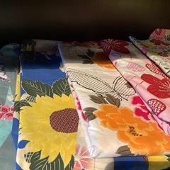 【新品、未使用】花柄カラフル色浴衣、温泉の画像