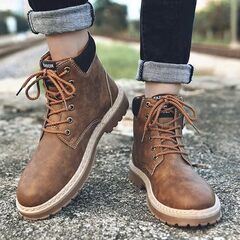 [RDGO] メンズ ブーツ 靴 スニーカー ワークブーツ2足セ...