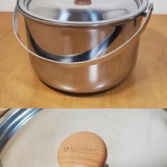 良品 Hilander ファミリーキャンピングクッカーセット スタッキング可 ハイランダー ステンレス製の画像