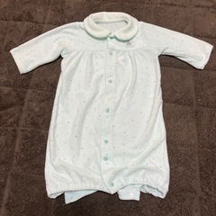 【西松屋】お城刺繍ドット柄パイル地ツーウェイオール