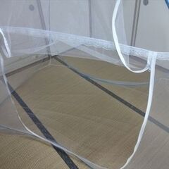 ポップアップテントタイプの 蚊帳 ワンタッチ 虫よけ メッシュ 子供 収納袋 キャリーバッグ付き ワンタッチ ベビー 虫よけ ペット 赤ちゃん 布団 マットの画像