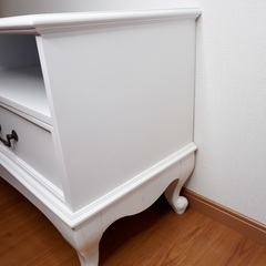 フレンチホワイト TVボード W120cm 猫脚 姫家具
