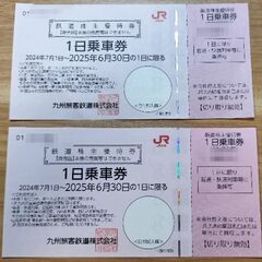 【2枚セット】JR九州株主優待 1日乗車券
