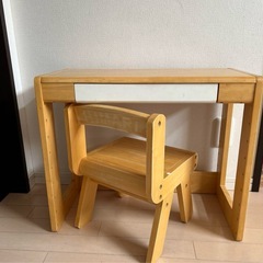 Kidzoo キッズスタディセット　木製学習机と椅子セット