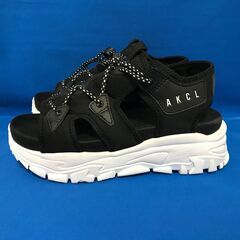 【ジャングルジャングル岸和田店】アキクラシック 　サンダル　レディース　24.5cm　ブラックの画像