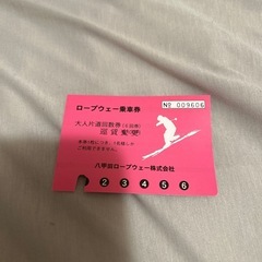 八甲田ロープウェー乗車券 大人片道5回券