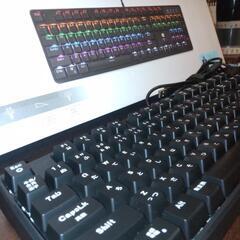 【美品】メカニカルキーボード　青軸　hp GK320の画像