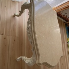 ローテーブル アンティーク 大理石 猫脚 ロココ エレガント 姫系