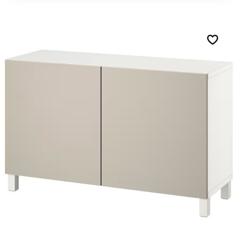 新品　IKEA  収納棚　ベストー　ライトグレー