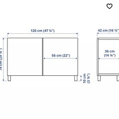 新品　IKEA  収納棚　ベストー　ライトグレー　の画像