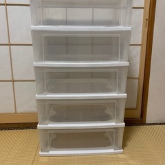 収納ケース クローゼット ワイドチェスト５段　3個