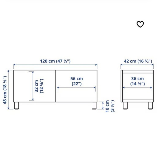 新品　IKEA テレビ台　ベストー　ライトグレー