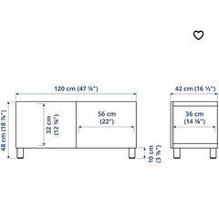 新品　IKEA テレビ台　ベストー　ライトグレーの画像