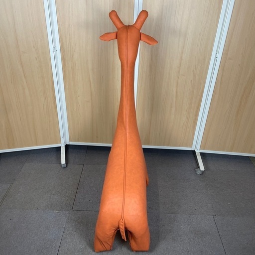 美品】アニマルスツール キリン オレンジ オシャレ アンティーク 椅子 置物