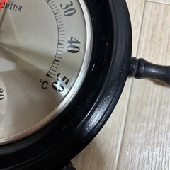 昭和レトロ　ヴィンテージ　舵輪型 温湿度計の画像