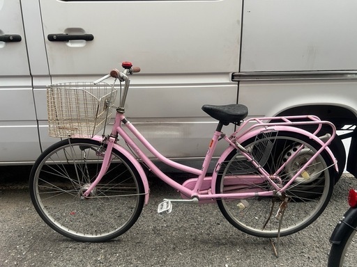 自転車26インチタイヤ交換済みショップにて整備済み