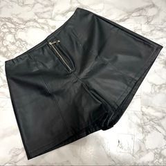 🤍試着のみ 韓国　レザーショートパンツ