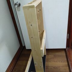 ガンラック ライフルスタンド 木製 自作の画像