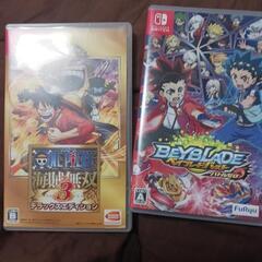 NintendoSwitch対応ソフト　海賊無双3とベイブレード...