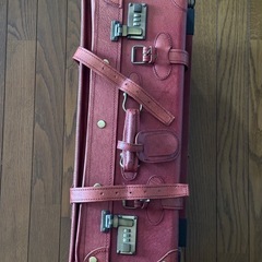 本革 アンティーク風トランクの画像