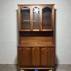 『CARMEN TRANSPORT CO.』カップボード キッチンボード リビングボード ダイニングボード 食器棚 棚 飾棚 飾り棚 収納家具 ヴィンテージ ビンテージ アンティーク RWcup4の画像