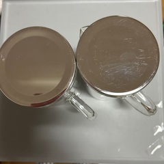 中古品　手付きガラスピッチャー2個セットの画像