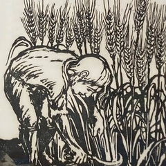 白黒版画　1/60　絵画の画像