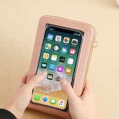【激安&超お買得】紺スマホショルダーバッグの画像