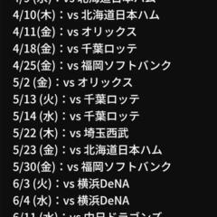楽天イーグルス　チケット１枚