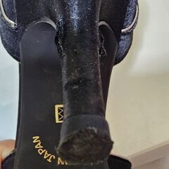 ESPERANZA 黒 パンプス オープントゥ Lサイズの画像