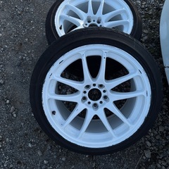 WORK CR KAI 18インチ 9.5J +38 2本 タイヤ付き
