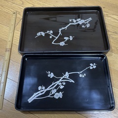 塗盆　昭和レトロ　二つセット　