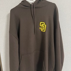 MLB パーカー　ブラウン　XL