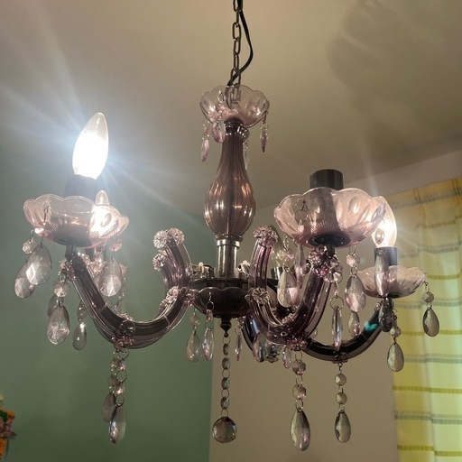 シャンデリア　引掛シーリング　照明　電球切れ　現状品