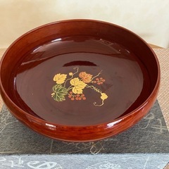 未使用　 菓子鉢　春慶塗 18㎝の画像