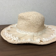 レース付き、レディース麦わら帽子の画像