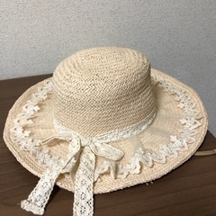 レース付き、レディース麦わら帽子