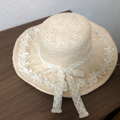 レース付き、レディース麦わら帽子の画像