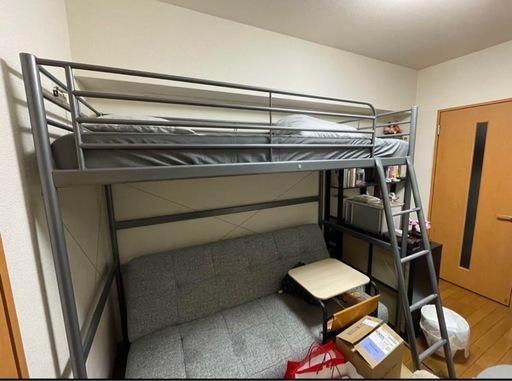 IKEA ロフトベッド SVÄRTA スヴェルタ ロフトベッドフレーム, シルバー