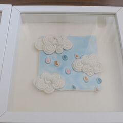 karoArt Wall Art 壁掛け３点 立体的な雲のアート セラミック アート アイルランド ダブリンの画像