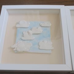 karoArt Wall Art 壁掛け３点 立体的な雲のアート セラミック アート アイルランド ダブリンの画像
