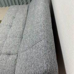 ニトリ ソファベッド　3人用 グレー 幅183×奥行100×高さ85cmの画像