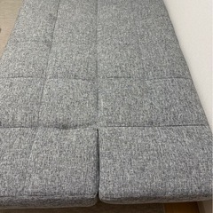 ニトリ ソファベッド　3人用 グレー 幅183×奥行100×高さ85cmの画像