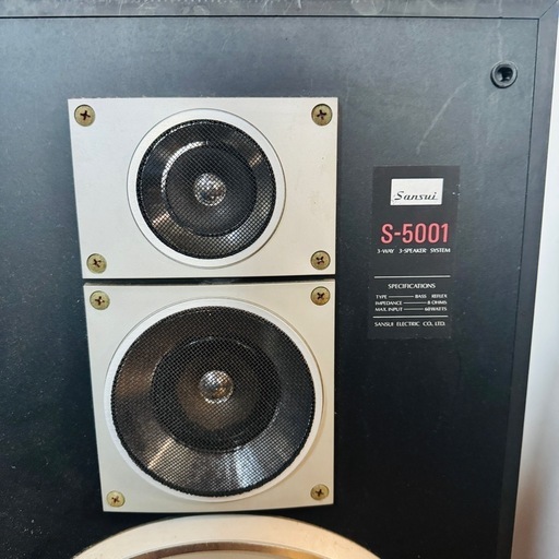 SANSUI S-5001 ペア オーディオ機器 スピーカー 木目調サンスイ